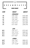 DREAMWEAVES GI SIZE CHART
